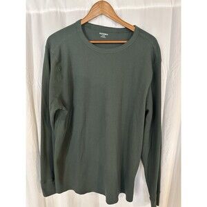Old Navy Men's Green Long Sleeve Thermal Waffle Knit Shirt Size XL Tall
